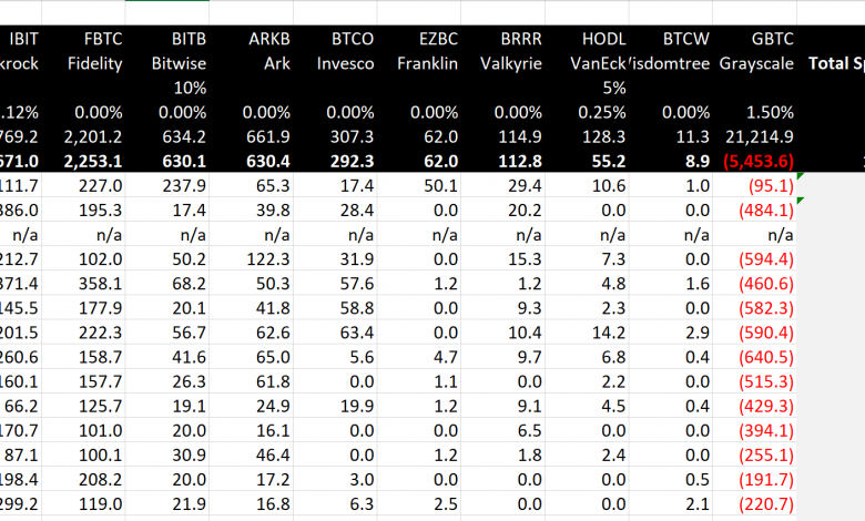 Bitcoin Spot ETF Flow - Day 13