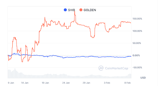 BEP-20 Golden Inu ($GOLDEN) Token Rises +144% in Value